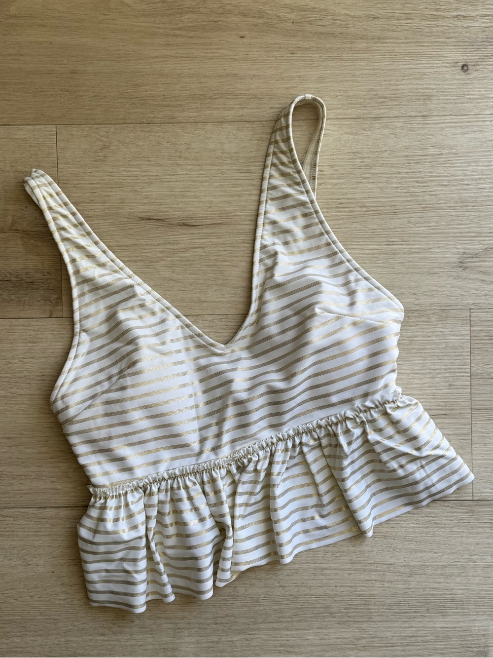 Kortni Jeane V-Neck Peplum Swim Top